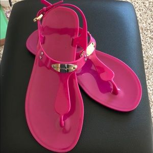 Michael Kors Jelly pink sandals size 8